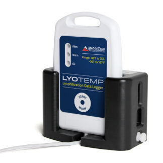 LyoTemp Ultra-Low Temperature Data Logger in Docking Station