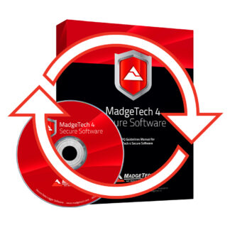 Image of MadgeTech Secure Software Binder and CD with Upgrade Symbol